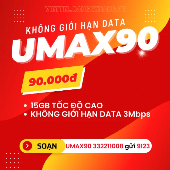 Đăng ký gói cước UMAX của Viettel