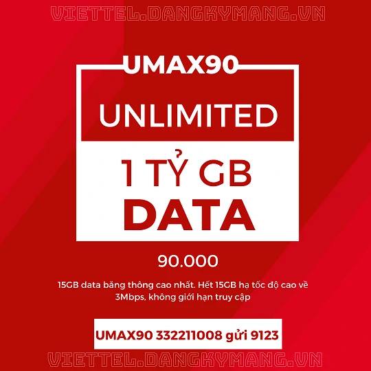 Gói cước UMAX90 của Viettel