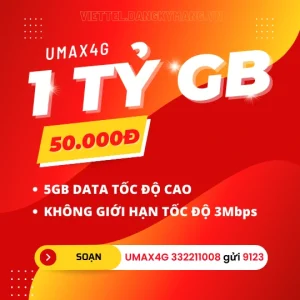 Các Gói Cước Umax Viettel Không Giới Hạn Dung Dượng 2023