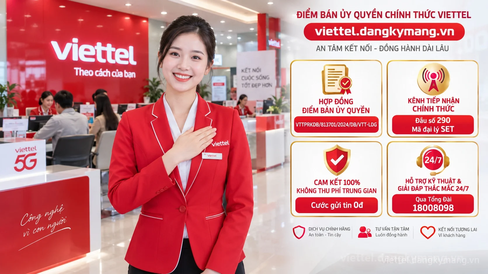 Điểm bán ủy quyền chính thức Viettel Telecom viettel dangkymang vn