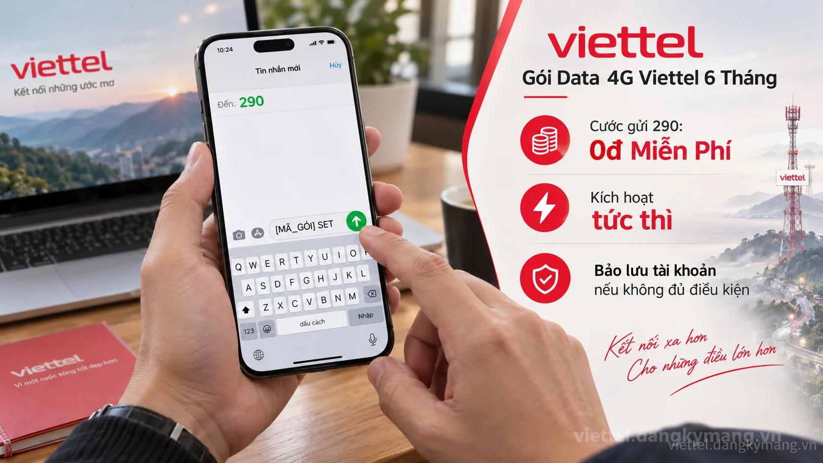 Cú pháp đăng ký Gói Data 4G Viettel 6 Tháng