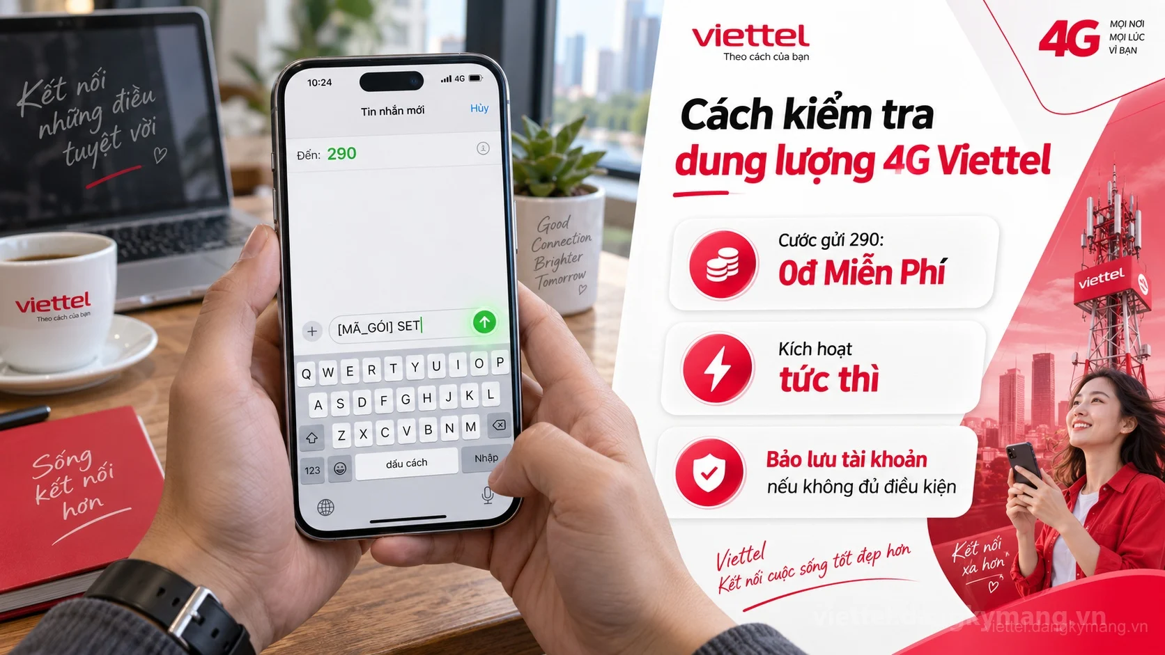 Cú pháp đăng ký Cách kiểm tra dung lượng 4G Viettel