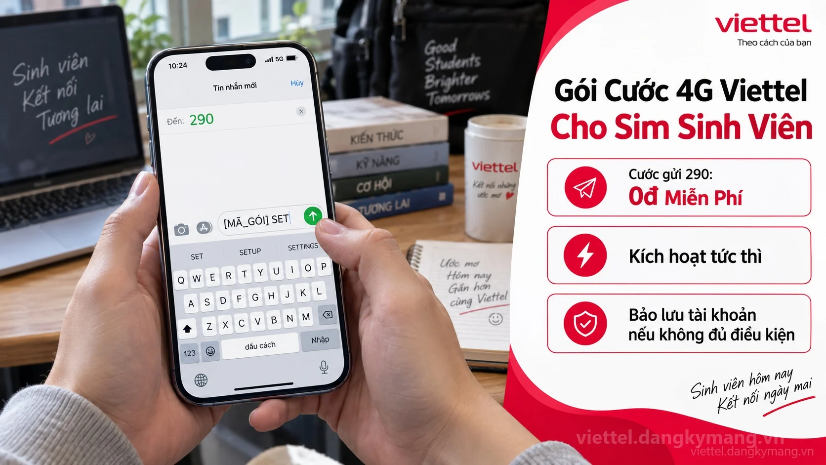 Cú pháp đăng ký Gói Cước 4G Viettel Cho Sim Sinh Viên