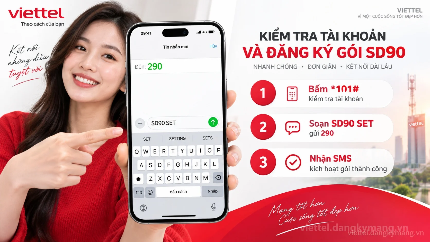 Hướng dẫn đăng ký data 1 tháng Viettel