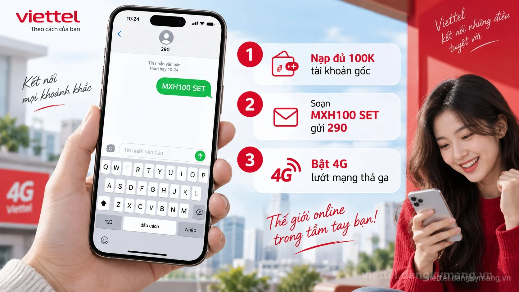 Hướng dẫn đăng ký gói Viettel 100K