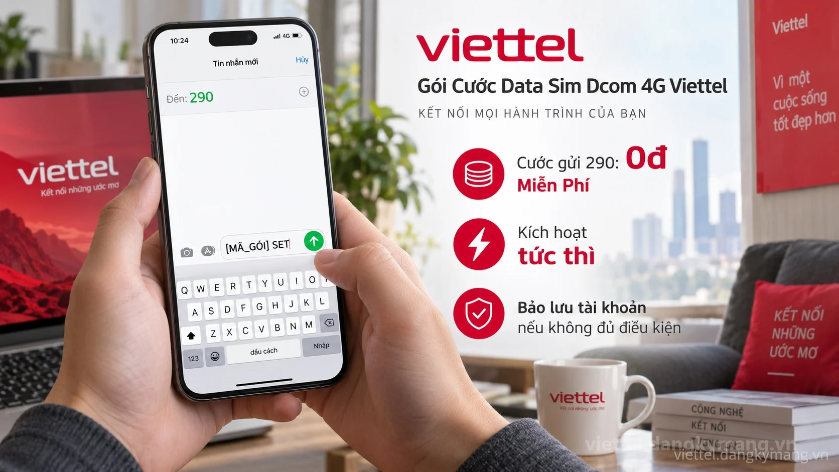 Cú pháp đăng ký Gói Cước Data Sim Dcom 4G Viettel