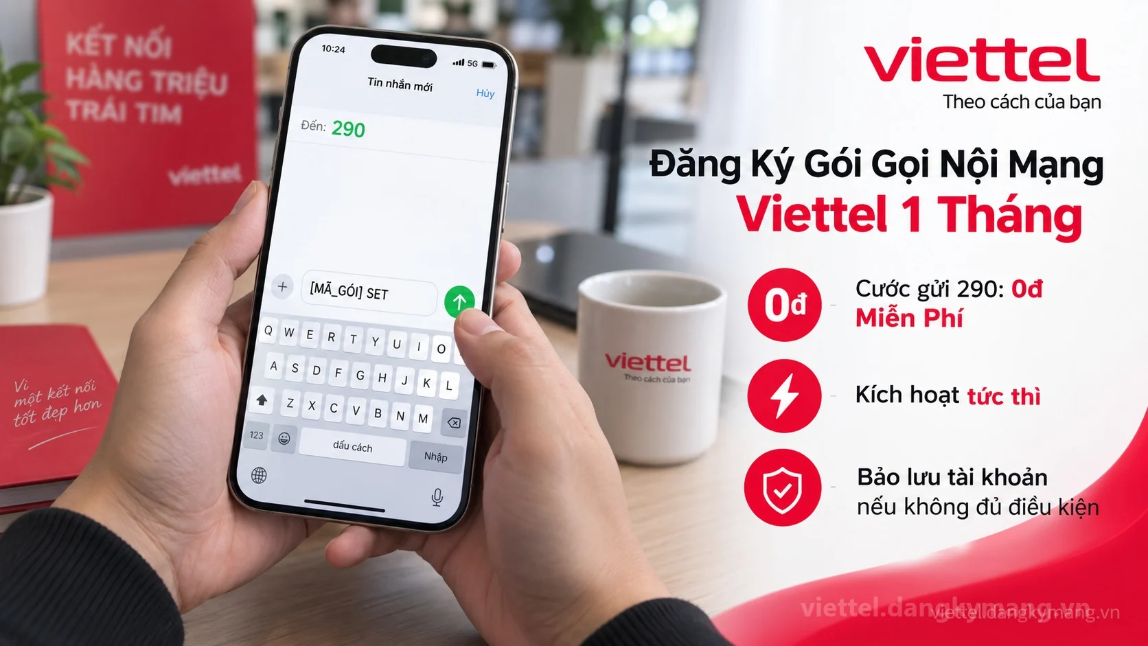 Cú pháp đăng ký Đăng Ký Gói Gọi Nội Mạng Viettel 1 Tháng