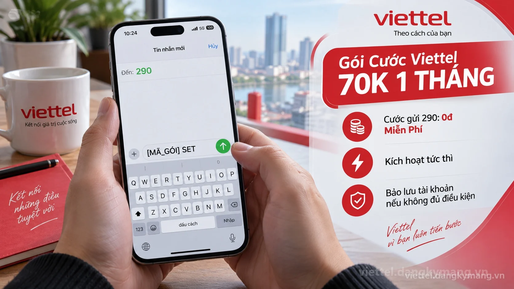 Cú pháp đăng ký Gói Cước Viettel 70K 1 Tháng