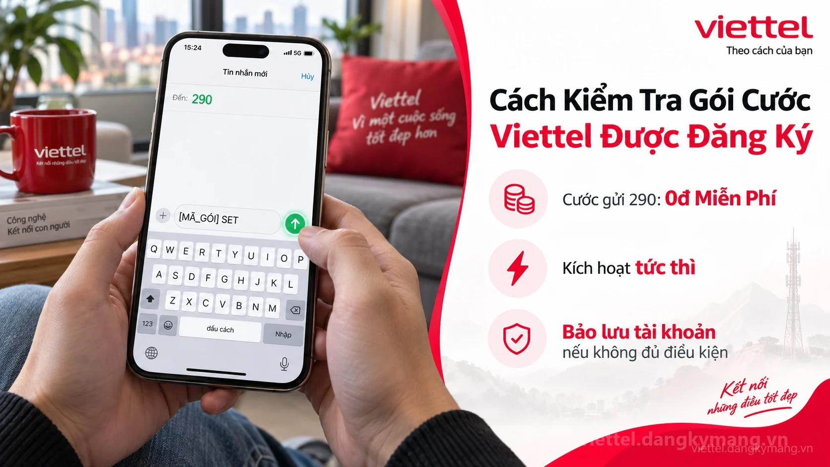 Cú pháp đăng ký Cách Kiểm Tra Gói Cước Viettel Được Đăng Ký