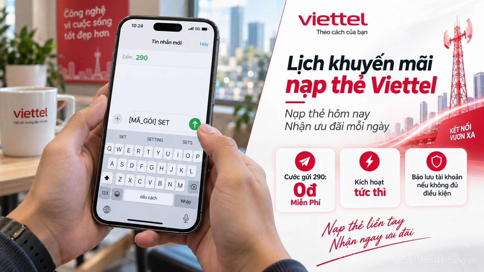 Cú pháp đăng ký Lịch khuyến mãi nạp thẻ Viettel