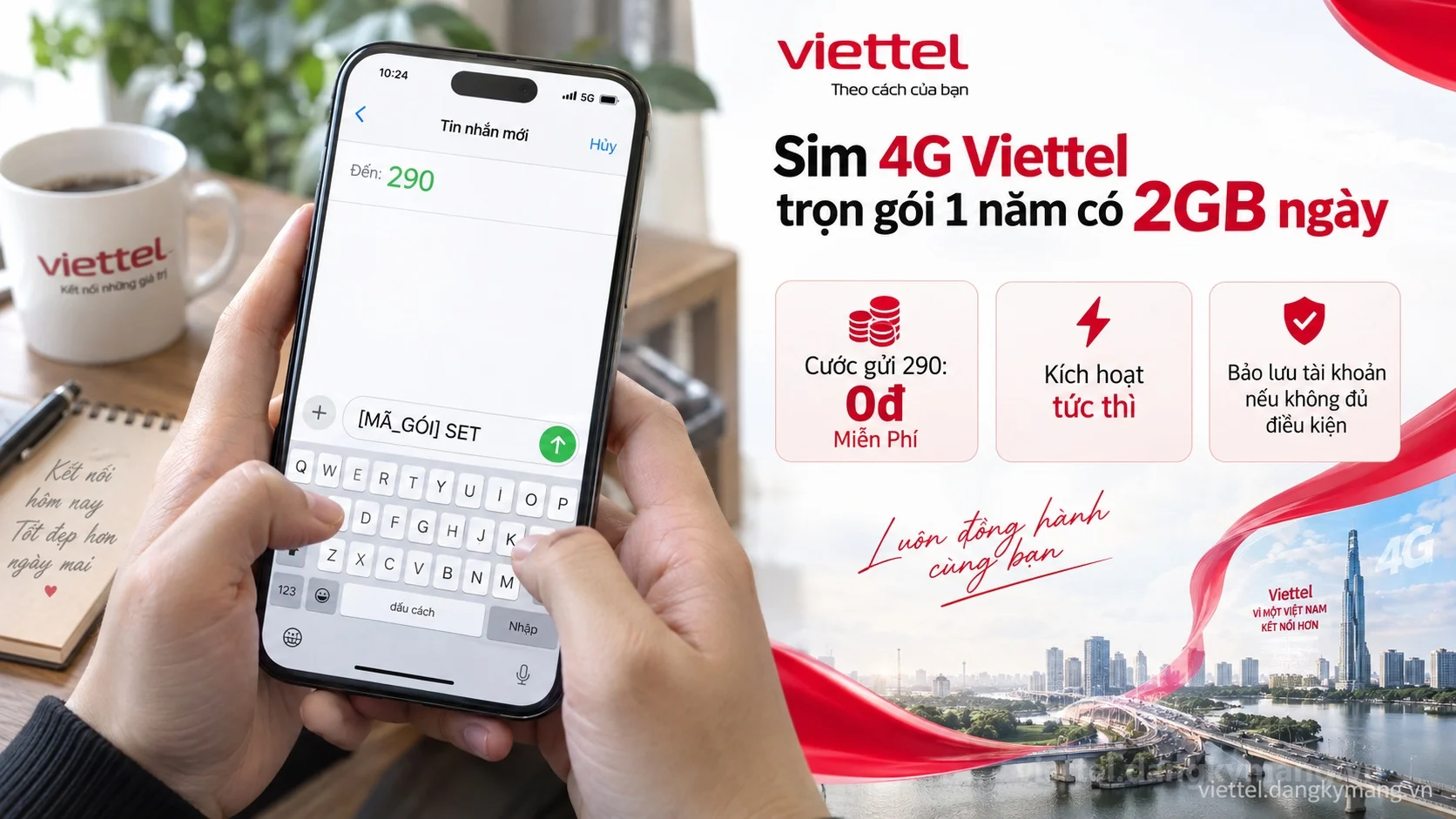 Cú pháp đăng ký Sim 4G Viettel trọn gói 1 năm có 2GB ngày