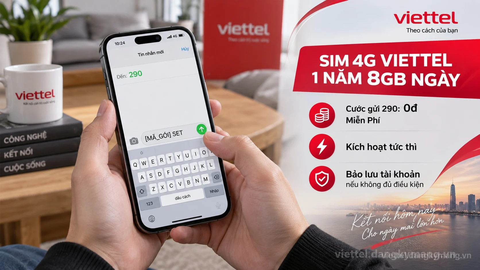 Cú pháp đăng ký SIM 4G Viettel 1 Năm 8GB Ngày