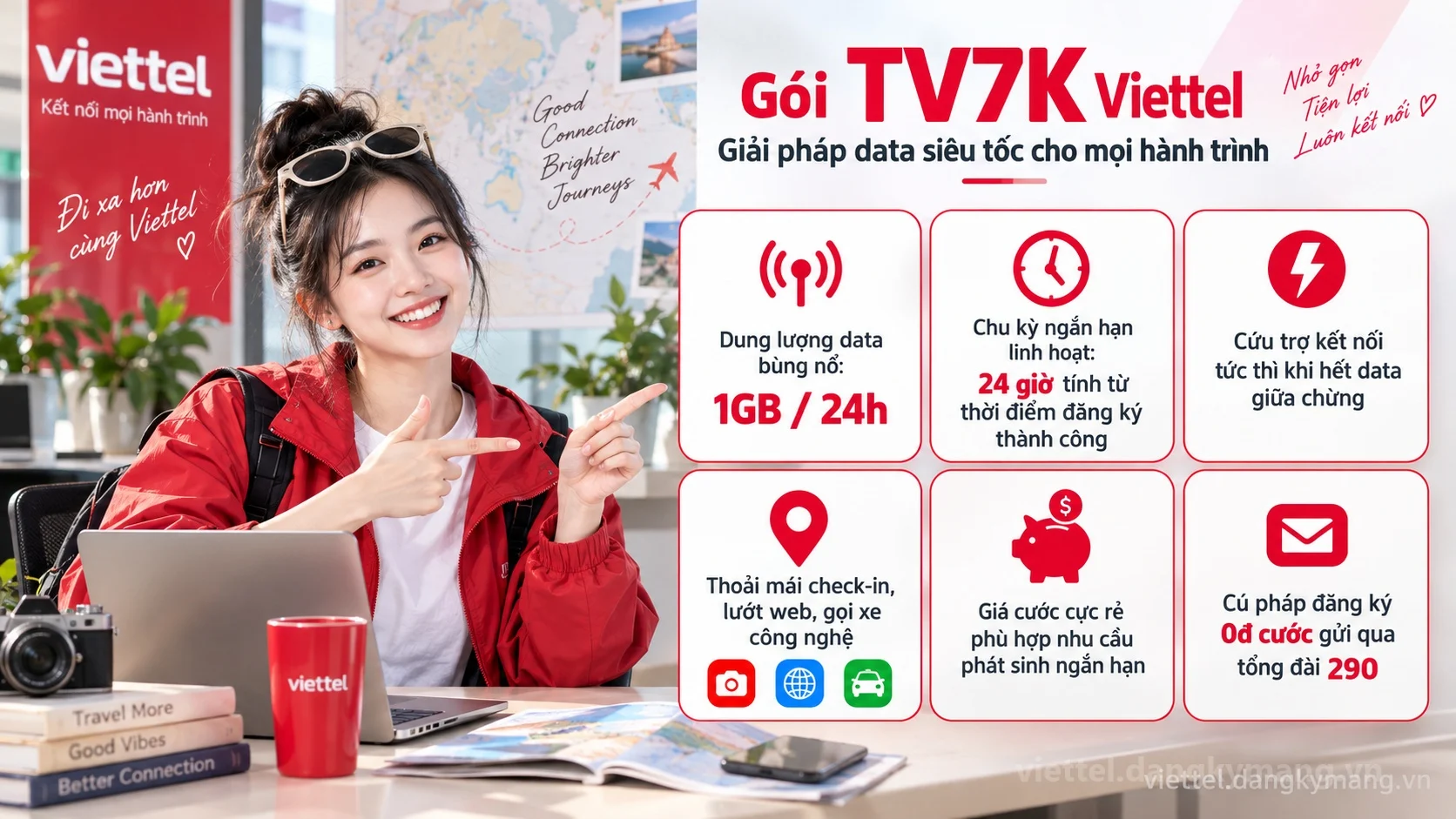 Ưu đãi nổi bật gói cước TV7K Viettel 1GB / 24h tốc độ cao