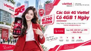 Các Gói 4G Viettel Có 4GB 1 Ngày [120GB Data Tốc Độ Cao]