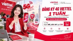 Đăng Ký 4G Viettel 1 Tuần [Data Tốc Độ Cao Kèm Gọi 7 Ngày]
