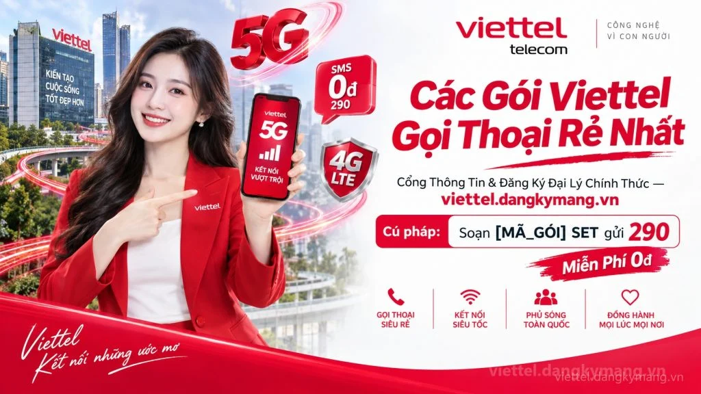 Ảnh đại diện gói cước Các Gói Viettel Gọi Thoại Rẻ Nhất [Tiết Kiệm Đến 80% Phí]