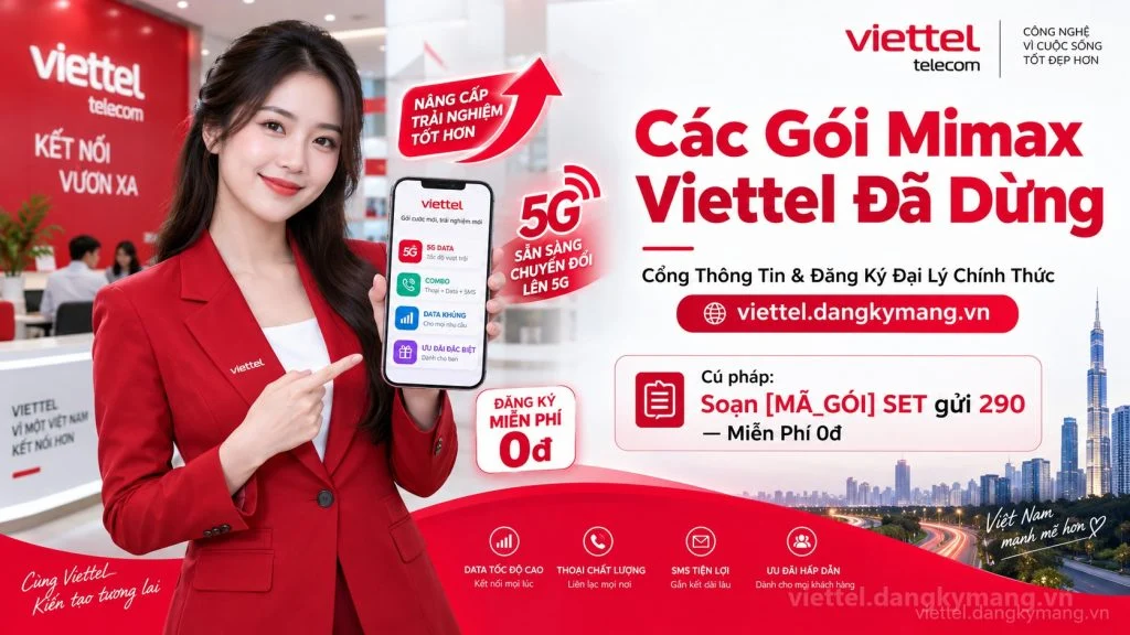 Ảnh đại diện gói cước Các Gói Mimax Viettel Đã Dừng [Gói Data Mới Thay Thế]