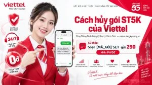 Cách hủy gói ST5K của Viettel