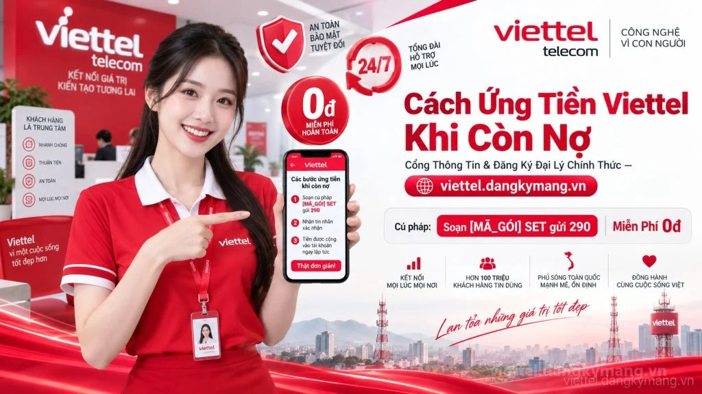 Ảnh đại diện gói cước Cách Ứng Tiền Viettel Khi Còn Nợ [Nhận Tiền Ngay Sau 5 Giây]