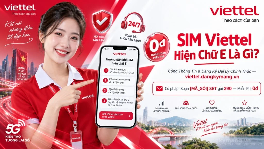 Ảnh đại diện gói cước SIM Viettel Hiện Chữ E Là Gì? [Mẹo Khắc Phục Mạng EDGE Nhanh]
