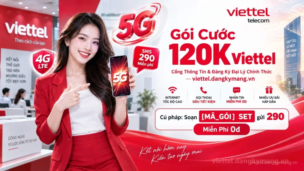 Ảnh đại diện gói cước Gói Cước 120K Viettel [Nhận 60GB Kèm Gọi Miễn Phí 30 Ngày]