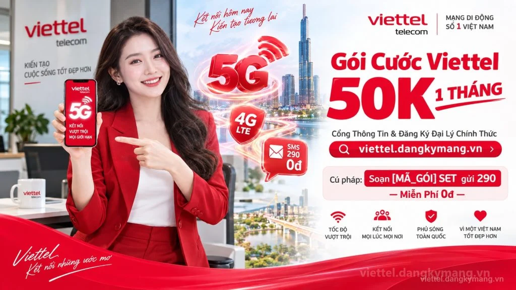 Ảnh đại diện gói cước Gói Cước Viettel 50K 1 Tháng [Lướt Mạng Xã Hội Cả Tháng]