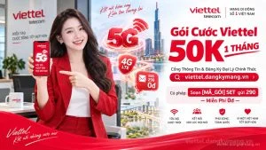 Gói Cước Viettel 50K 1 Tháng [Lướt Mạng Xã Hội Cả Tháng]