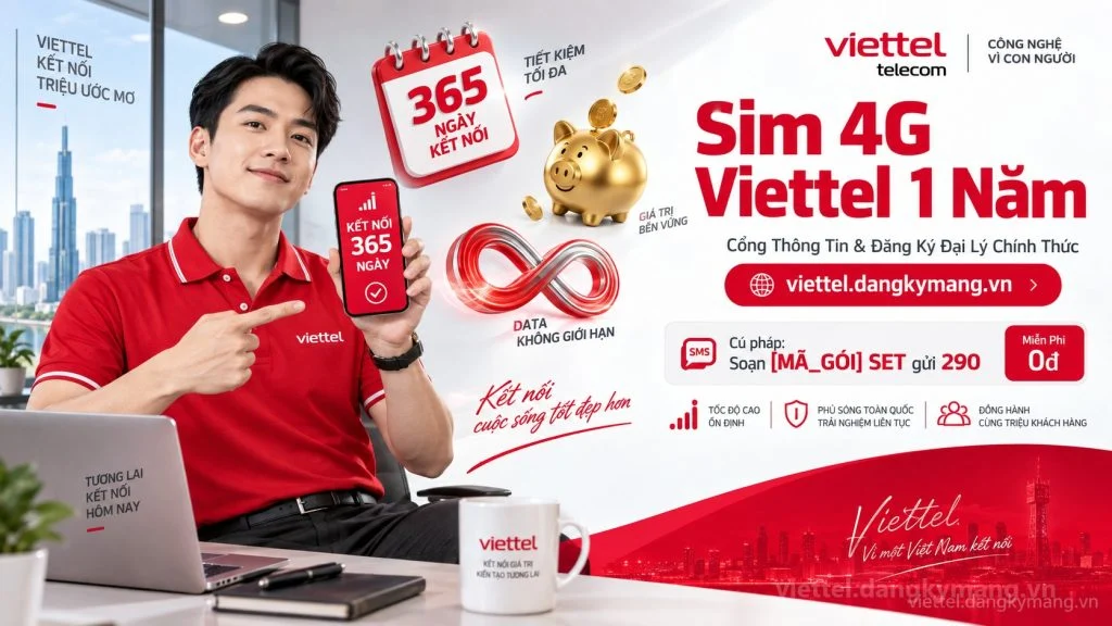 Ảnh đại diện gói cước Sim 4G Viettel 1 Năm [Không Giới Hạn Mạng Xã Hội]