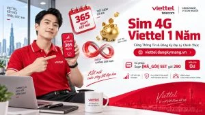 Sim 4G Viettel 1 Năm [Không Giới Hạn Mạng Xã Hội]