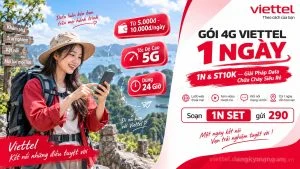 Gói 4G Viettel 1 Ngày [Rẻ Nhất Chỉ Từ 7.000Đ Mỗi Ngày]