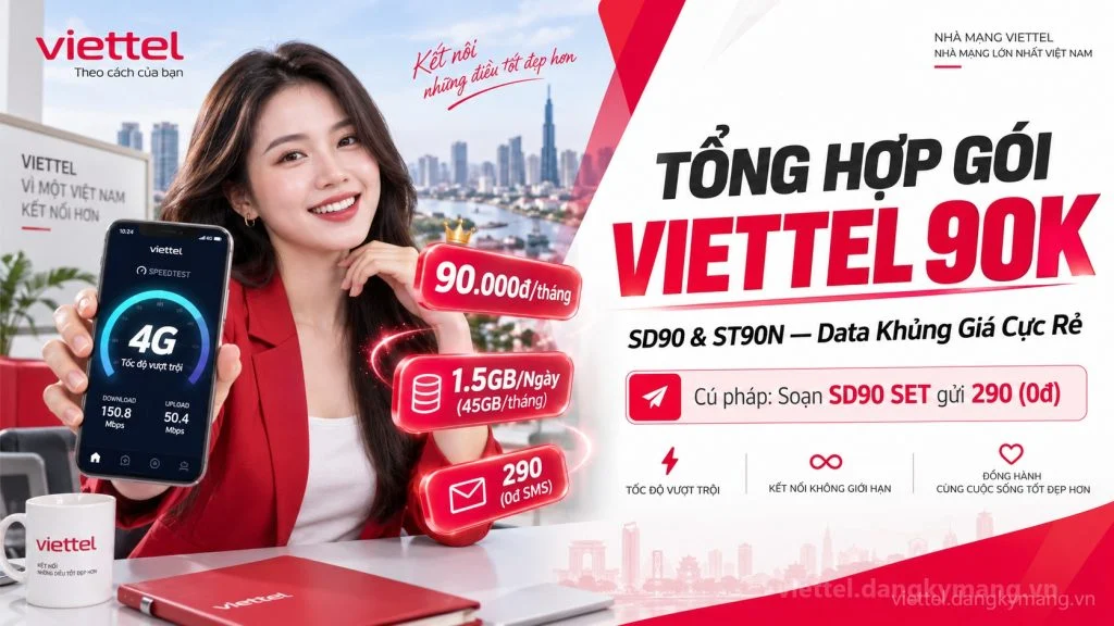 Ảnh đại diện gói cước Gói Cước Viettel 90K【SD90 Và ST90N – Chọn Gói Nào?】