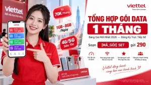 Tổng hợp gói data Viettel 1 tháng mới