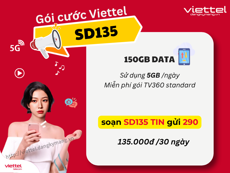 Gói cước SD135 Viettel